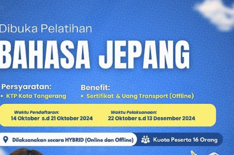 Pendaftaran Pelatihan Bahasa Jepang dan Pangkas Rambut Gratis di Tangerang