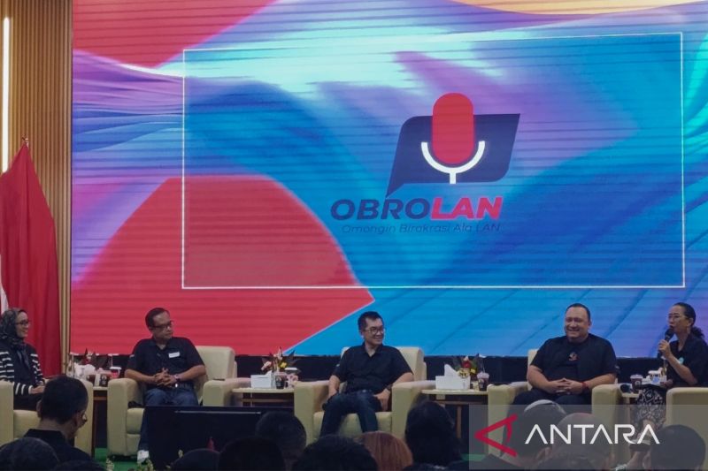 Lembaga Administrasi Negara (LAN) menyelenggarakan diskusi bertajuk "ASN Keren dan Berkelas Dunia" di Jakarta, Sabtu (12/10/2024). (ANTARA/Agatha Olivia Victoria)