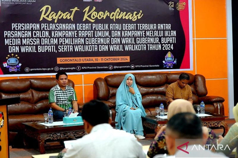 Debat Paslon Gubernur Gorontalo Dijadwalkan Tiga Kali, Siapkan Kampanye