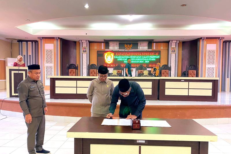 DPRD Gorontalo Utara Gelar Rapat Paripurna Penetapan Pimpinan