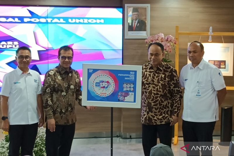 Peluncuran Prangko 150 Tahun Perhimpunan Pos Sedunia di Jakarta