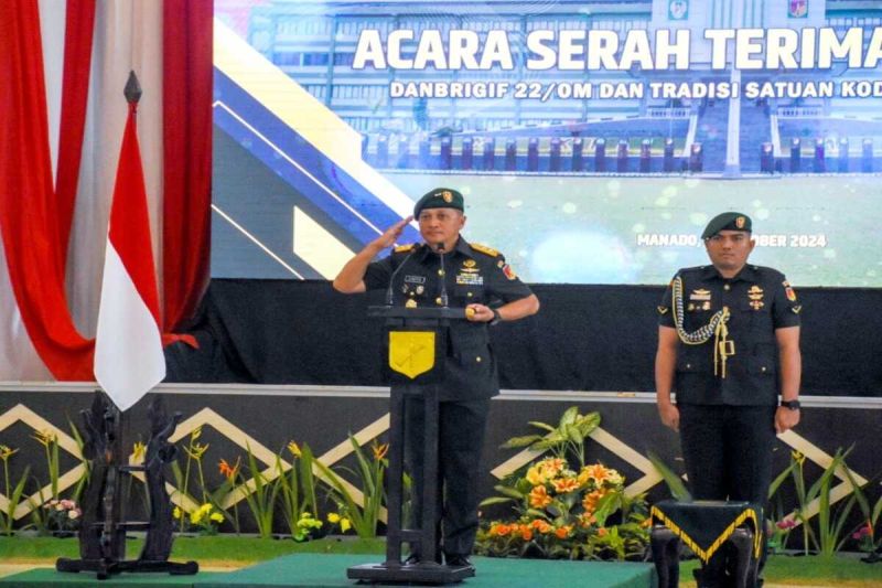 Serah Terima Jabatan Danbrigif 22/Otamanasa di Manado, TNI Perkuat Struktur Organisasi