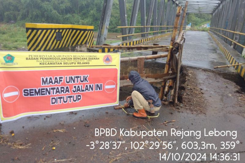 Penutupan Jembatan di Rejang Lebong, Perbaikan Segera Dilakukan