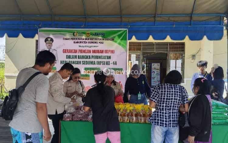 DPKP Gunung Mas Memperingati Hari Pangan Sedunia dengan Menggelar Gerakan Pangan Murah