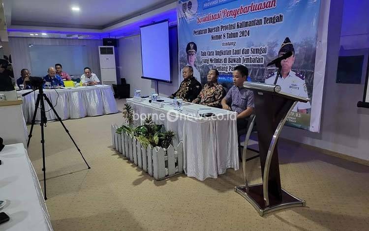 Pemprov dan DPRD Kalteng Sosialisasikan Perda Tata Cara Angkutan Laut dan Sungai di Bawah Jembatan Bentang Panjang