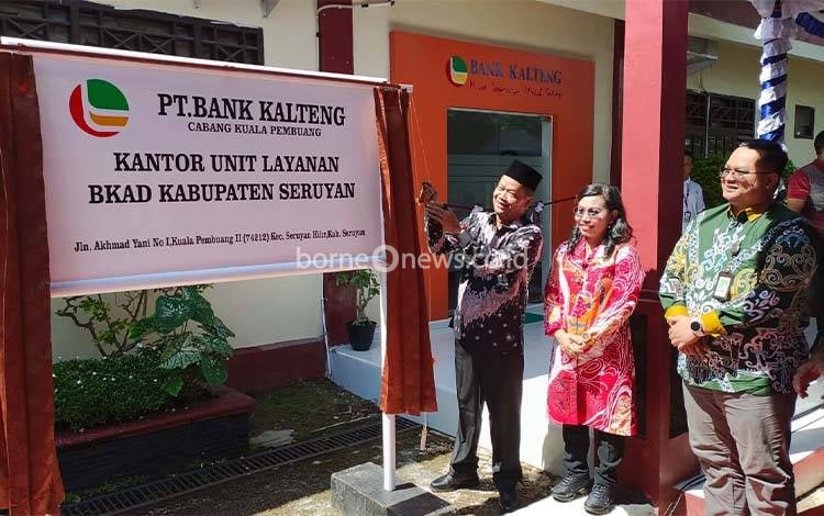 Pj Bupati Seruyan Resmikan Kantor Unit Layanan Bank Kalteng di BKAD Seruyan
