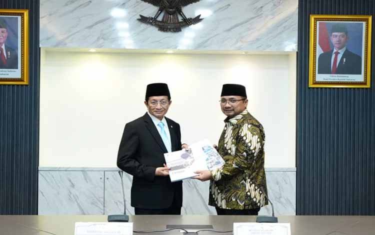 Yaqut dan Menag Nasaruddin Umar Saling Beri Apresiasi saat Sertijab