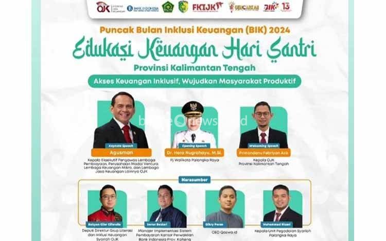 Puncak Bulan Inklusi Keuangan di Kalteng akan Digelar Besok