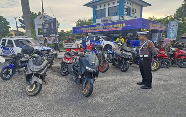 Belasan Kendaraan Terjaring Razia Operasi Zebra di Bundaran Pancasila