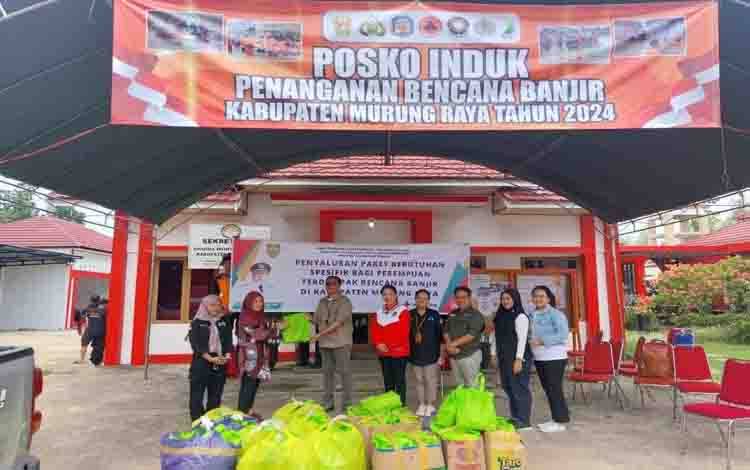 Dinas P3APPKB Kalteng Salurkan Bantuan bagi Perempuan Terdampak Banjir di Murung Raya