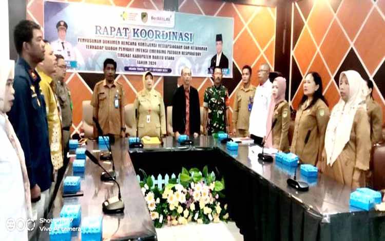Dinkes Barito Utara Rakor Penyusunan Dokumen Rencana Kontijensi Kesiapsiagaan dan Ketahanan Terhadap Wabah Penyakit