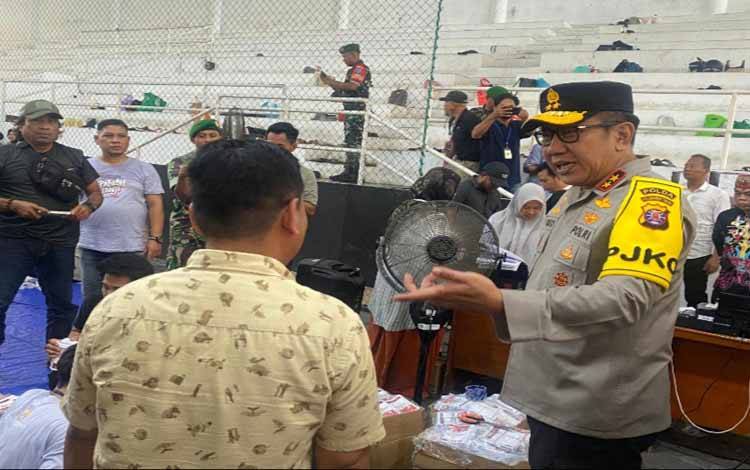 Kapolda Kalteng Tinjau Gudang Logistik Pilkada 2024 di Kotim