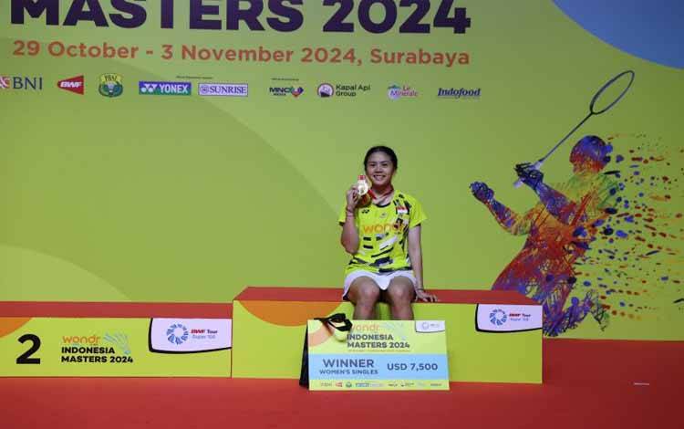 Dhinda Keluar sebagai Juara Indonesia Masters II Super 100-2024