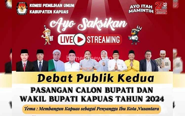 KPU Kapuas Gelar Debat Publik Kedua untuk Paslon Bupati pada 13 November