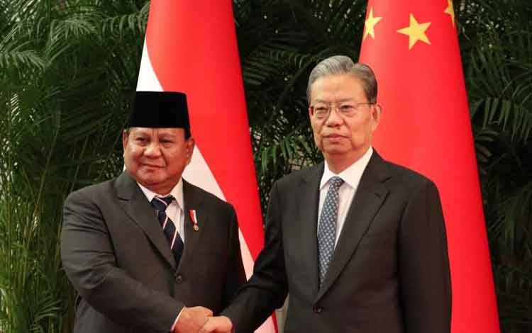 Prabowo Temui Ketua Kongres Rakyat Nasional China Zhao Leji