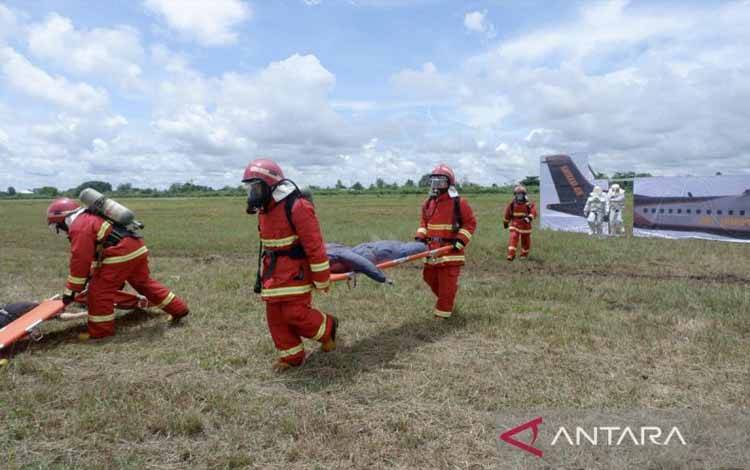 Bandara Tjilik Riwut Gelar Simulasi Pastikan Siap Hadapi Kedaruratan