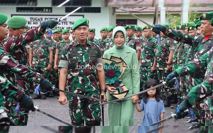 Prajurit Kodim 1011 Kuala Kapuas Sambut Dandim yang Baru