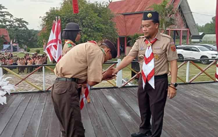 Pj Bupati Sukamara Resmi Buka Kemah Besar Pramuka Tingkat Kwartir