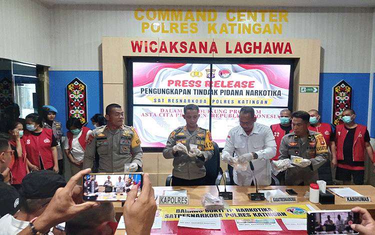 Polres Katingan Tangkap 14 Pengedar Sabu, 7 Diantaranya Perempuan