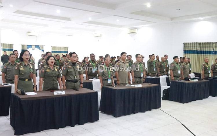 Rakor Satpol PP Momen Teguhkan Komitmen Dukung Kelancaran Pilkada