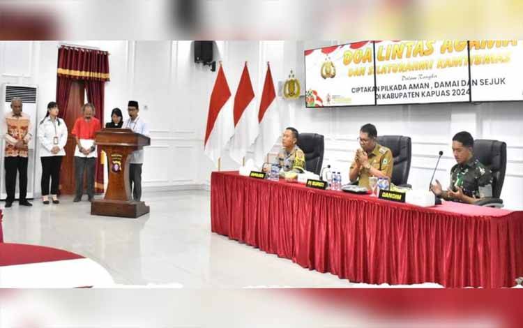 Polres Kapuas Gelar Doa Lintas Agama untuk Pilkada Aman dan Kondusif