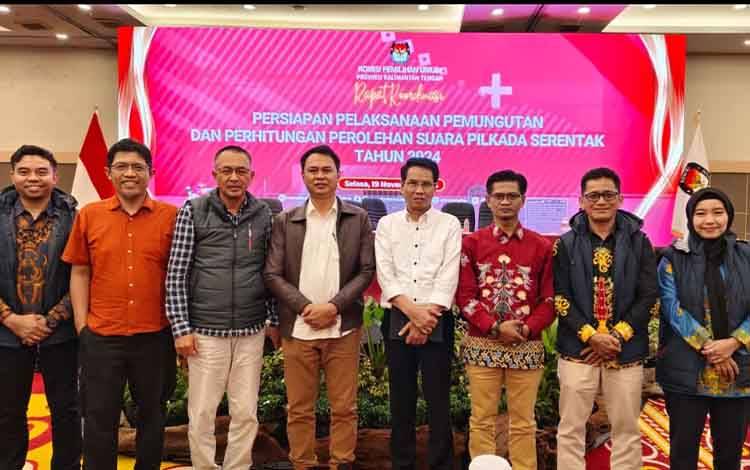 Komisioner KPU Kobar Ikuti Rakor Tungsura Pilkada Serentak 2024