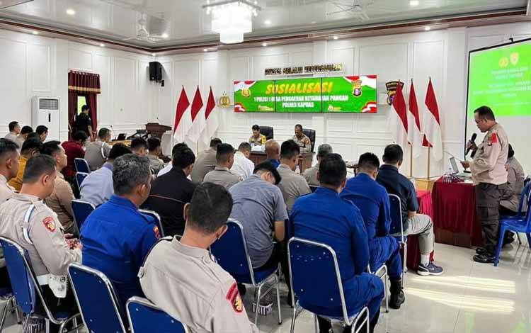 Anggota Polres Kapuas Ikuti Sosialisasi 1 Polisi 1 Desa Penggerak Ketahanan Pangan