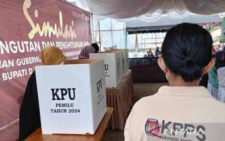 KPU Barito Timur Gelar Simulasi Pemungutan Suara Pilkada 2024