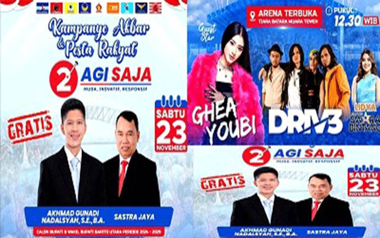 Akhmad Gunadi Nadalsyah-Sastra Jaya Mengadakan Pesta Rakyat pada 23 November