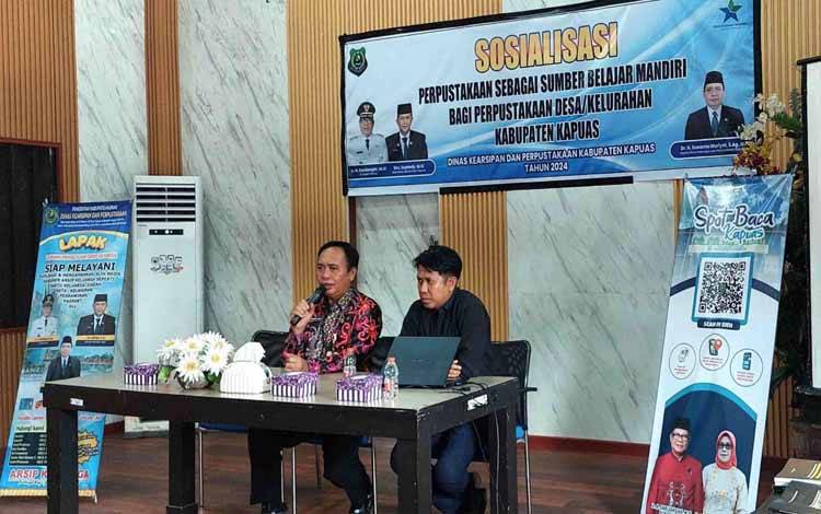 Disarpustaka Kapuas Juga Sosialisasikan Program Perpustakaan Sebagai Sumber Belajar Mandiri
