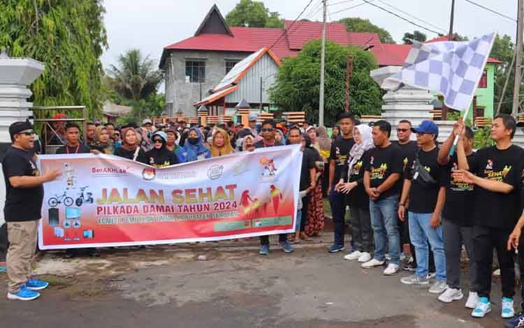 Masyarakat Antusias Ikuti Jalan Sehat Pilkada Damai 2024 di Seruyan