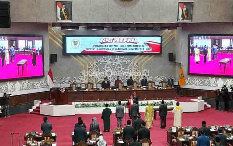 Hari Ini Unsur Pimpinan DPRD Kalteng Resmi Dilantik