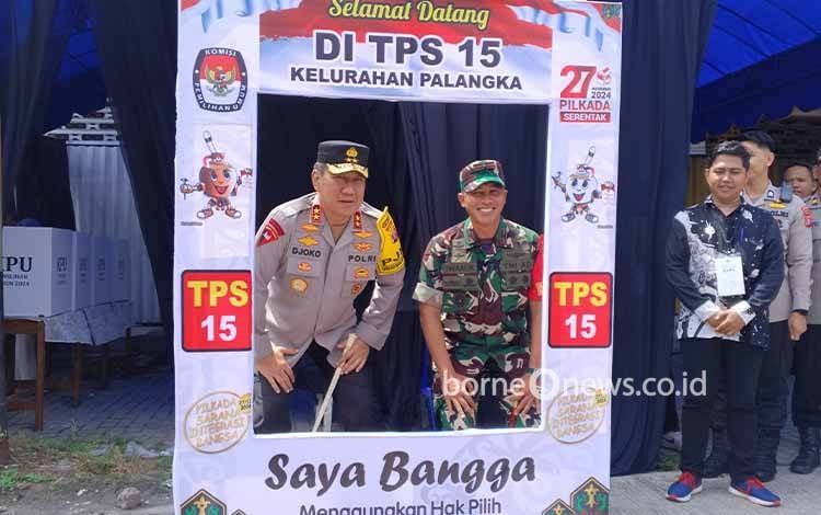 Kapolda dan Danrem Pantau Kelancaran Pilkada di Kalteng