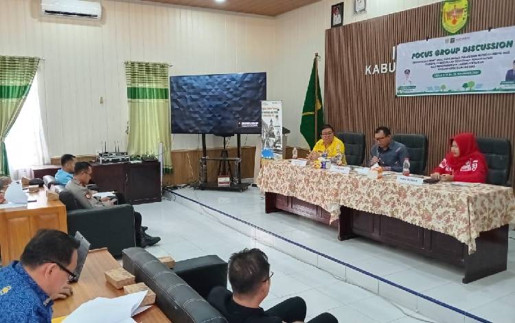 Pemkab Gunung Mas FGD Pembahasan Perbub Pengelolaan Kemitraan Pemanfaatan Lahan Pertanian