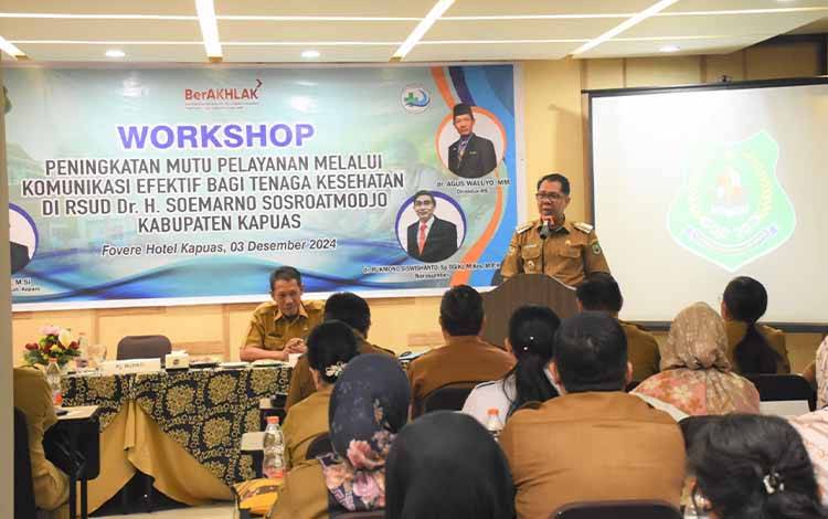 Pj Bupati Kapuas Apresiasi Workshop Komunikasi Efektif RSUD Kapuas