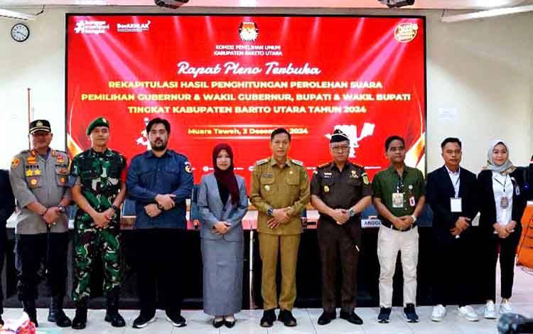KPU Barito Utara Gelar Rapat Pleno Terbuka Perolehan Suara