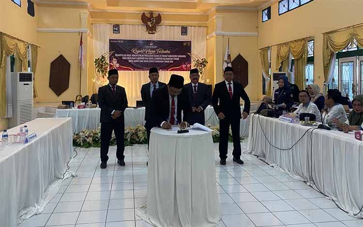 Hasil Pleno Terbuka KPU Sukamara: Masduki-Nur Effendi Raih Suara Terbanyak