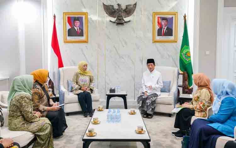 Khofifah Sampaikan Rencana Kongres ke-18 Muslimat NU ke Menag