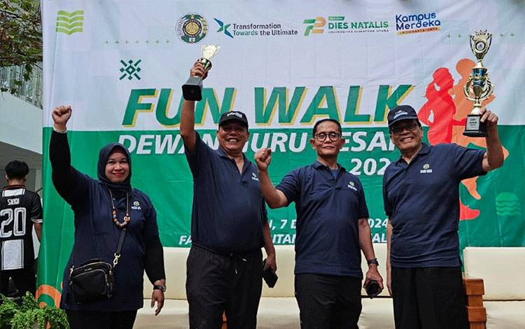 Acara Fun Walk Dewan Guru Besar USU dan Penanaman Pohon Endemik Sumut
