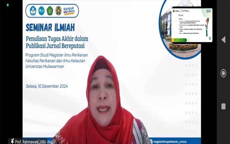 Prof Rahmawaty Berikan Kiat Menulis untuk Publikasi di Universitas Mulawarman