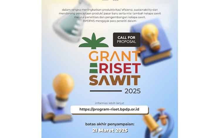 BPDPKS Telah Umumkan Pembukaan Kembali Program Grant Riset Sawit 2025