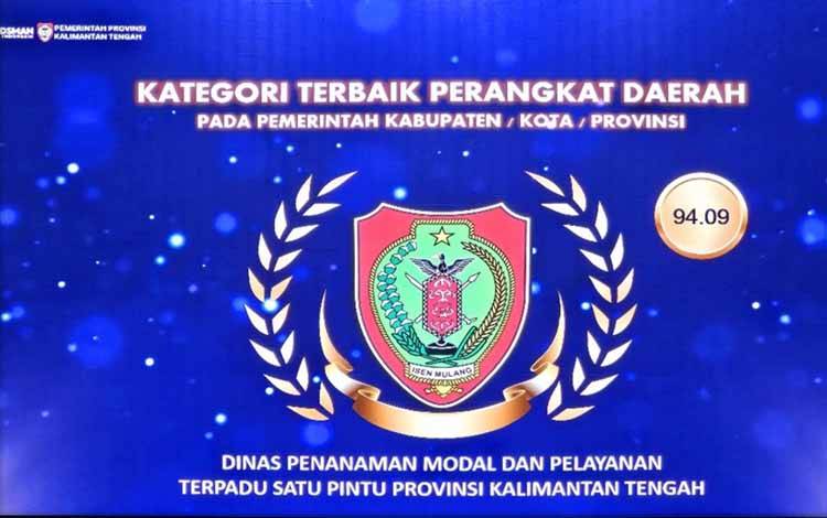 DPMPTSP Kalteng Raih Prestasi Penyelenggaraan Pelayanan Publik