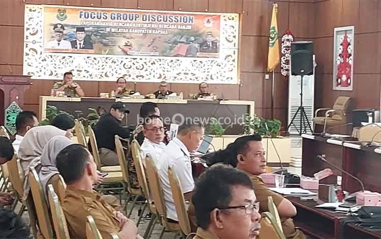 BPBD Kapuas Gelar FGD Laporan Akhir Rencana Aksi Kontinjensi Bencana Banjir
