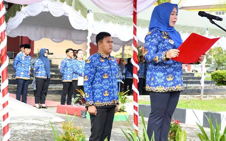 Pemkab Pulang Pisau Gelar Upacara Bela Negara ke-76