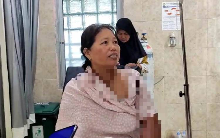 Seorang Ibu jadi Korban Pembacokan di Jalan G Obos Palangka Raya