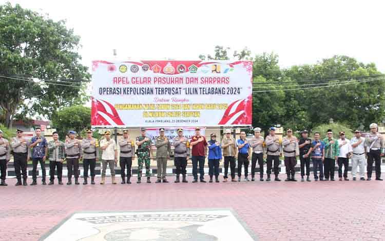 Polres Seruyan Gelar Apel Pasukan Operasi Lilin Telabang untuk Pengamanan Natal dan Tahun Baru