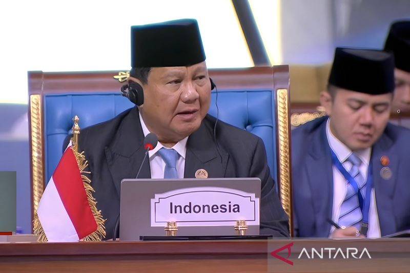 Presiden RI Prabowo Subianto menghadiri Konferensi Tingkat Tinggi (KTT) Ke-11 Developing Eight (D-8) atau forum ekonomi delapan negara berkembang di Ibu Kota baru Mesir atau New Adminstrative Capital, Kairo, Mesir, Kamis (19/12/2024). ANTARA/HO-Biro Pers Setpres/am.