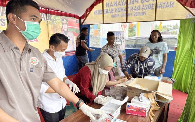 BNK Tes Urine Sopir Angkutan Penumpang dan Barang di Pulang Pisau