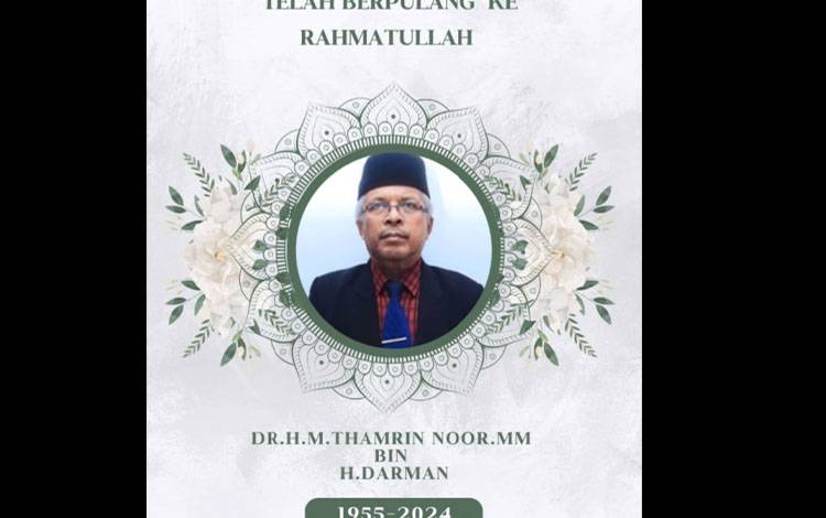 Mantan Wabup Kotim Thamrin Noor Tutup Usia