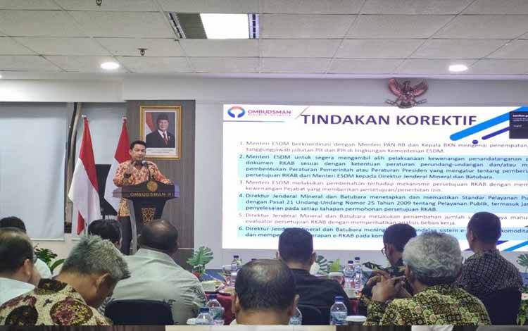 Kementerian ESDM Bantah Laporan Ombudsman soal Maladministrasi RKAB